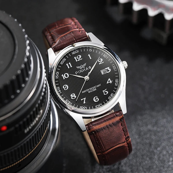 2021 Best-Selling Casual Leather Strap Men’s Watch – Luxury Montre de Luxe
