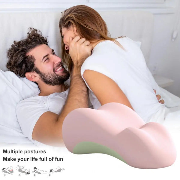 1Pc Couple Sleeping Pillow Memory Foam Wedge Cushion Hygienic Breathable Cover High Elastic Core Ergonomic Design Butt Cushion